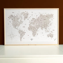  Affiche Carte du monde - Les petites dates