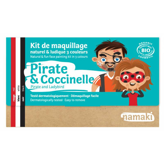 Kit de maquillage 3 couleurs - Pirate & Coccinelle - Namaki