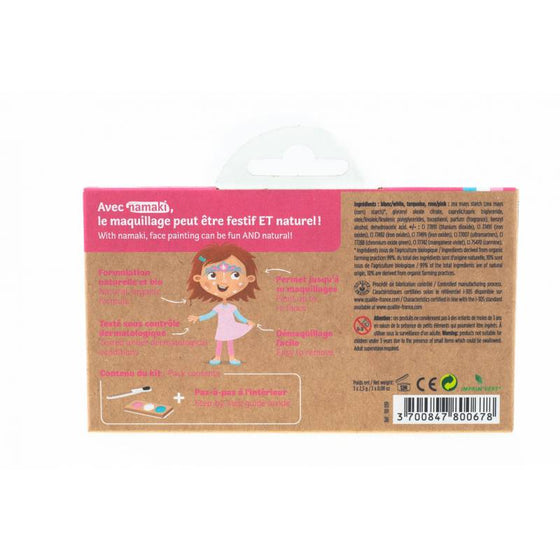 Kit de maquillage 3 couleurs - Princesse & Licorne - Namaki