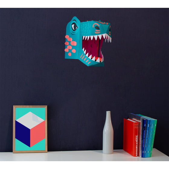 Masque 3D en carton DIY - Dinosaure - Omy