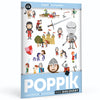 Mini poster à sticker - 1 poster + 24 stickers (3-8 ans) - Chevaliers - Poppik