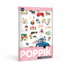 Mini poster à sticker - 1 poster + 29 stickers (3-8 ans) - La ferme - Poppik