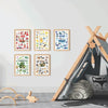 Mini poster à sticker - 1 poster + 24 stickers (3-8 ans) - Le Jardin (Jaune) - Poppik