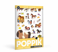  Mini poster à sticker - 1 poster + 27 stickers (3-8 ans) - Poney Club - Poppik