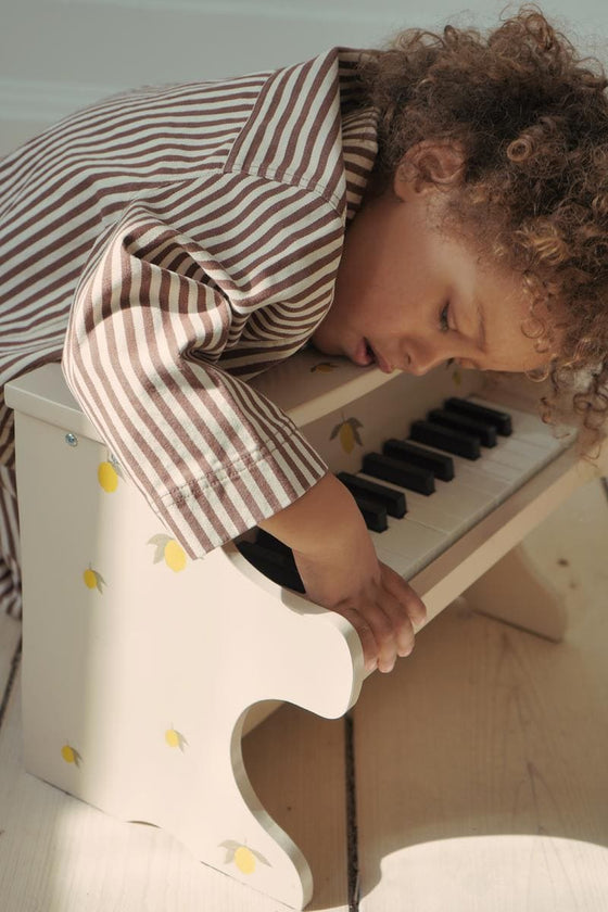 Petit piano en bois pour enfant - Citrons - Konges Slojd
