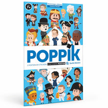  Poster à sticker "Quelle Histoire" - 44 stickers (7-12 ans) - Personnages célèbres - Poppik