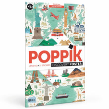  Poster à sticker - 71 stickers (7-12 ans) - Tour du monde - Poppik