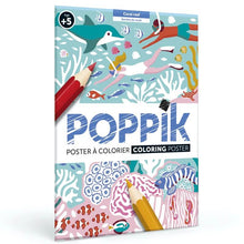  Poster géant à colorier (5 ans et +) - Barrière de corail - Poppik