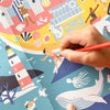 Poster géant à colorier (5 ans et +) - Le bord de mer - Poppik