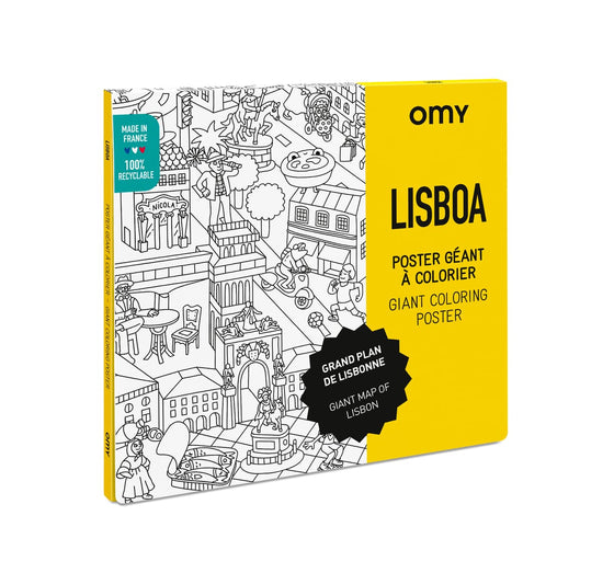 Poster géant à colorier - Lisbonne - Omy