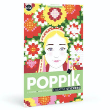 Poster à sticker - 1600 stickers (6-12 ans) - Couronne de fleurs - Poppik