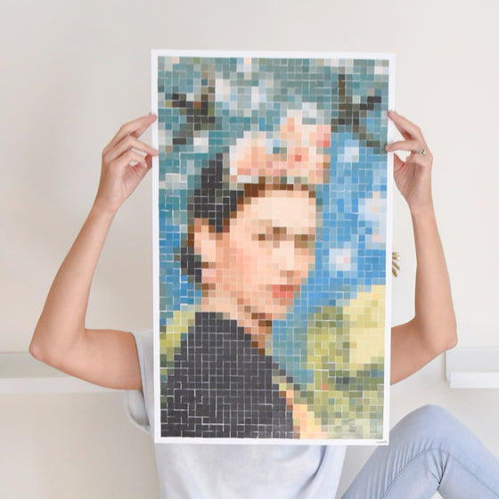 Poster à sticker - 1900 stickers (Dès 10 ans) - Frida Kahlo - Poppik
