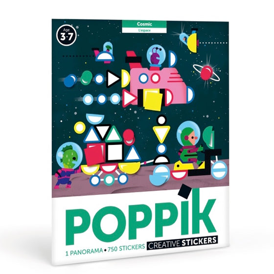 Panorama à sticker - 1 poster + 520 stickers (3-7 ans) - Cosmic - Poppik