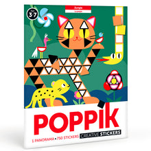  Panorama à sticker - 1 poster + 520 stickers (3-7 ans) - Jungle - Poppik