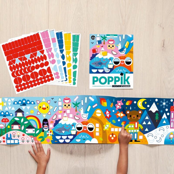 Poster Panorama à sticker - 1 poster + 520 stickers (3-7 ans) - Saisons - Poppik