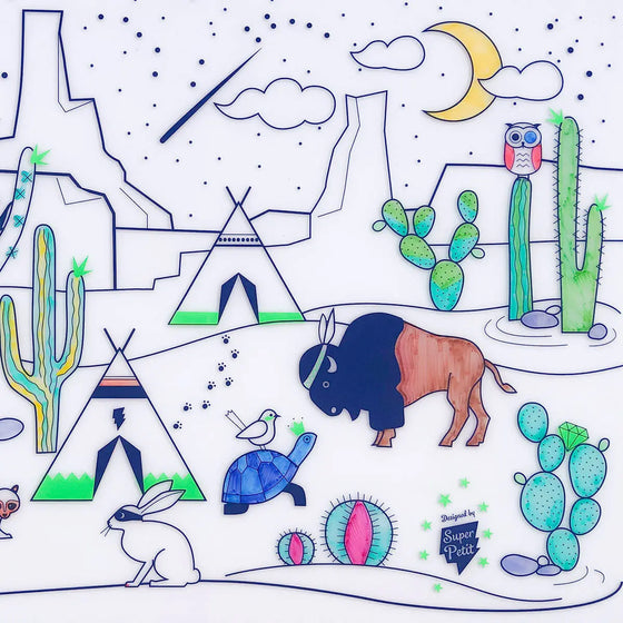 Set à colorier en silicone - Vallée des Cactus - Super Petit