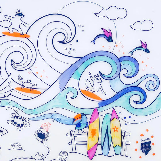 Set à colorier en silicone - Surf Party - Super Petit