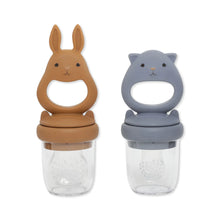  Set de 2 tétines grignoteuses Lapin - Quicksilver / Caramel - Konges Sløjd