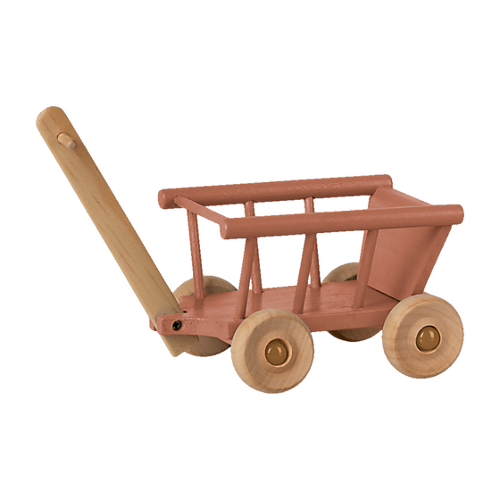 Chariot en bois pour souris - Dusty rose - Maileg